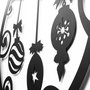 Wallity Accesorio Decorativo de Pared de Metal XMASBLACK - 028 Negro 60 x 64 cm